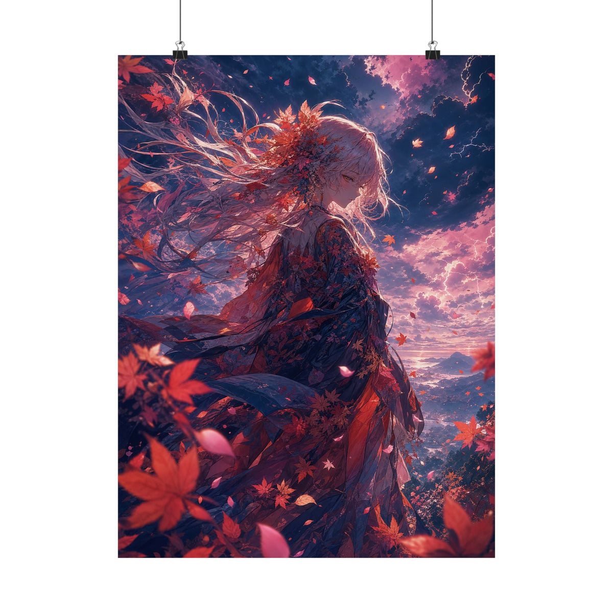 Spirit Of Autumn Leaves - Anime Manga Art Print (Matte Poster) - Moikas