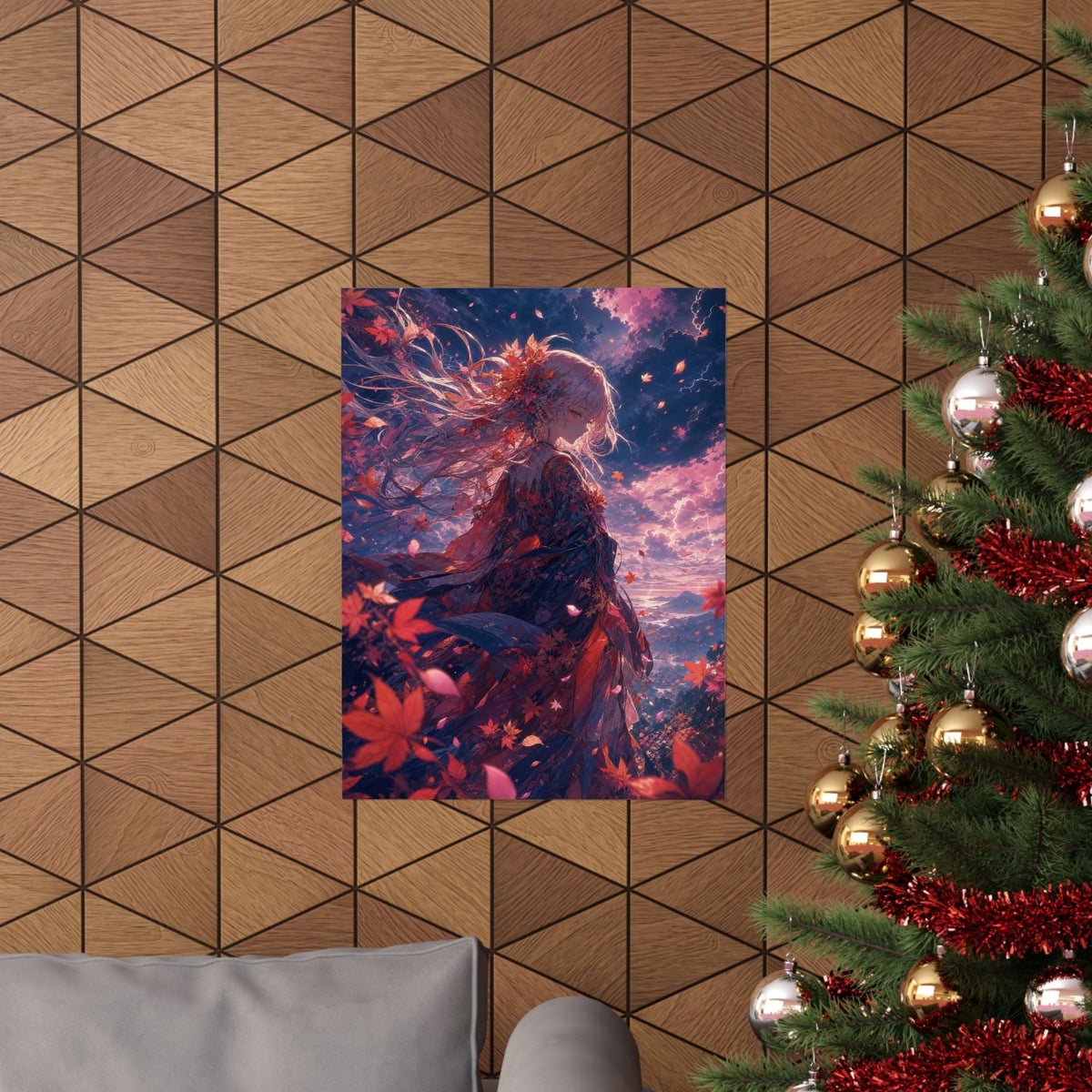 Spirit Of Autumn Leaves - Anime Manga Art Print (Matte Poster) - Moikas