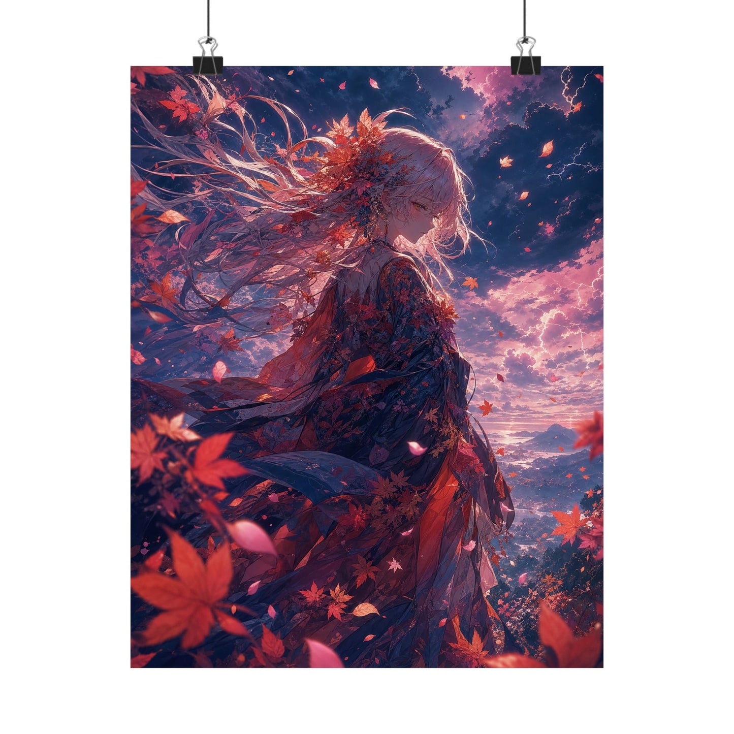 Spirit Of Autumn Leaves - Anime Manga Art Print (Matte Poster) - Moikas
