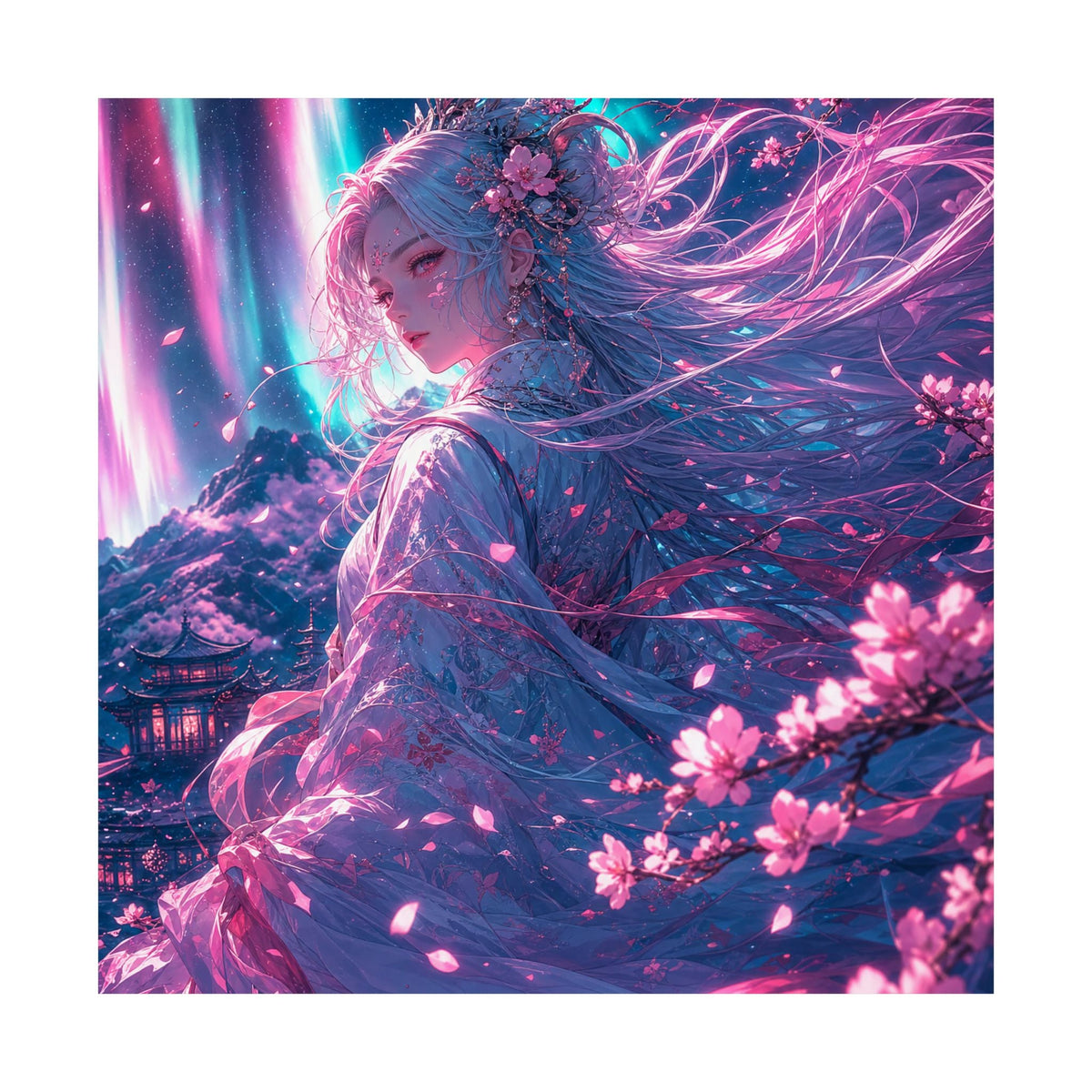 Spirit Of The Northern Lights - Anime Manga Art Print (Matte Poster) - Moikas