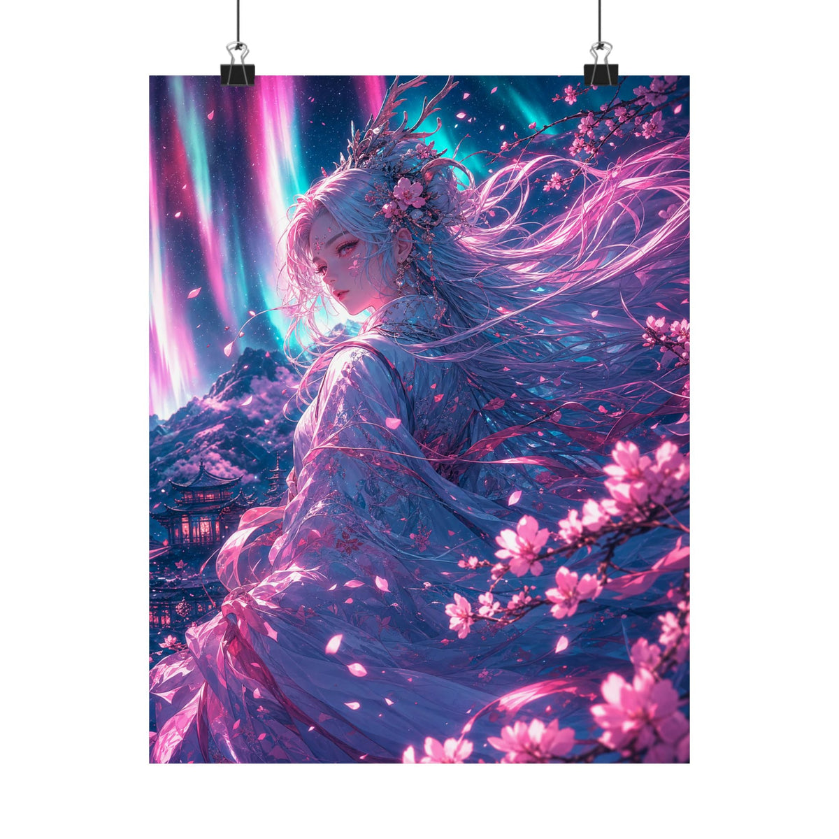 Spirit Of The Northern Lights - Anime Manga Art Print (Matte Poster) - Moikas