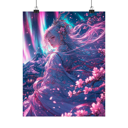 Spirit Of The Northern Lights - Anime Manga Art Print (Matte Poster) - Moikas