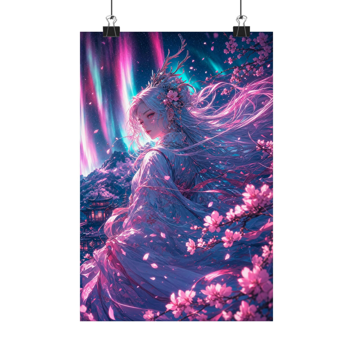 Spirit Of The Northern Lights - Anime Manga Art Print (Matte Poster) - Moikas