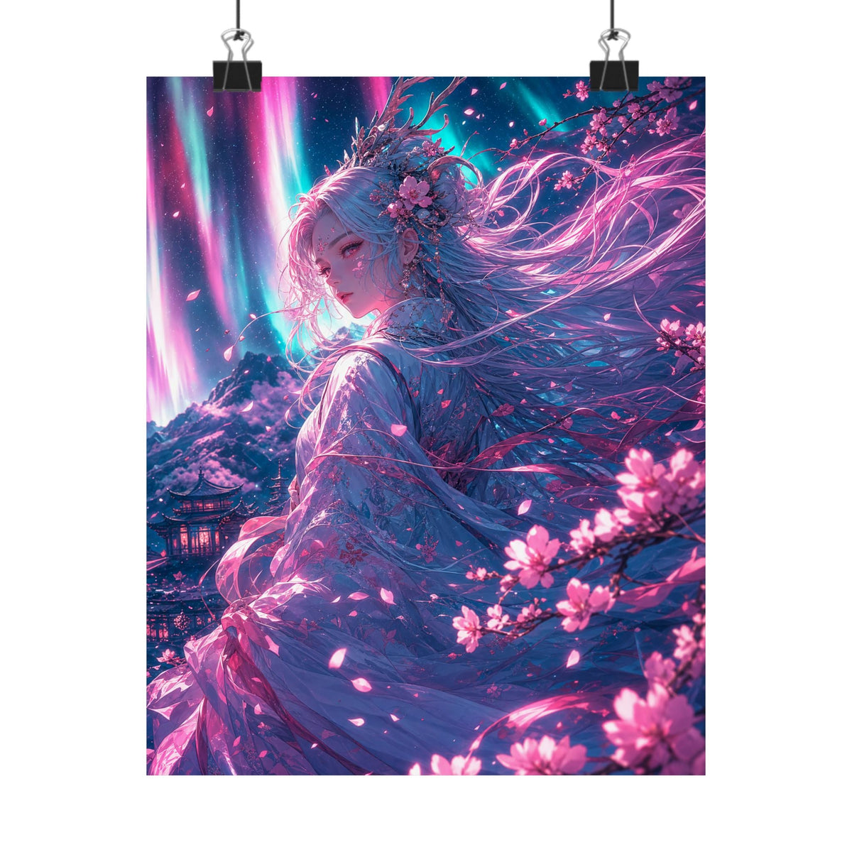 Spirit Of The Northern Lights - Anime Manga Art Print (Matte Poster) - Moikas
