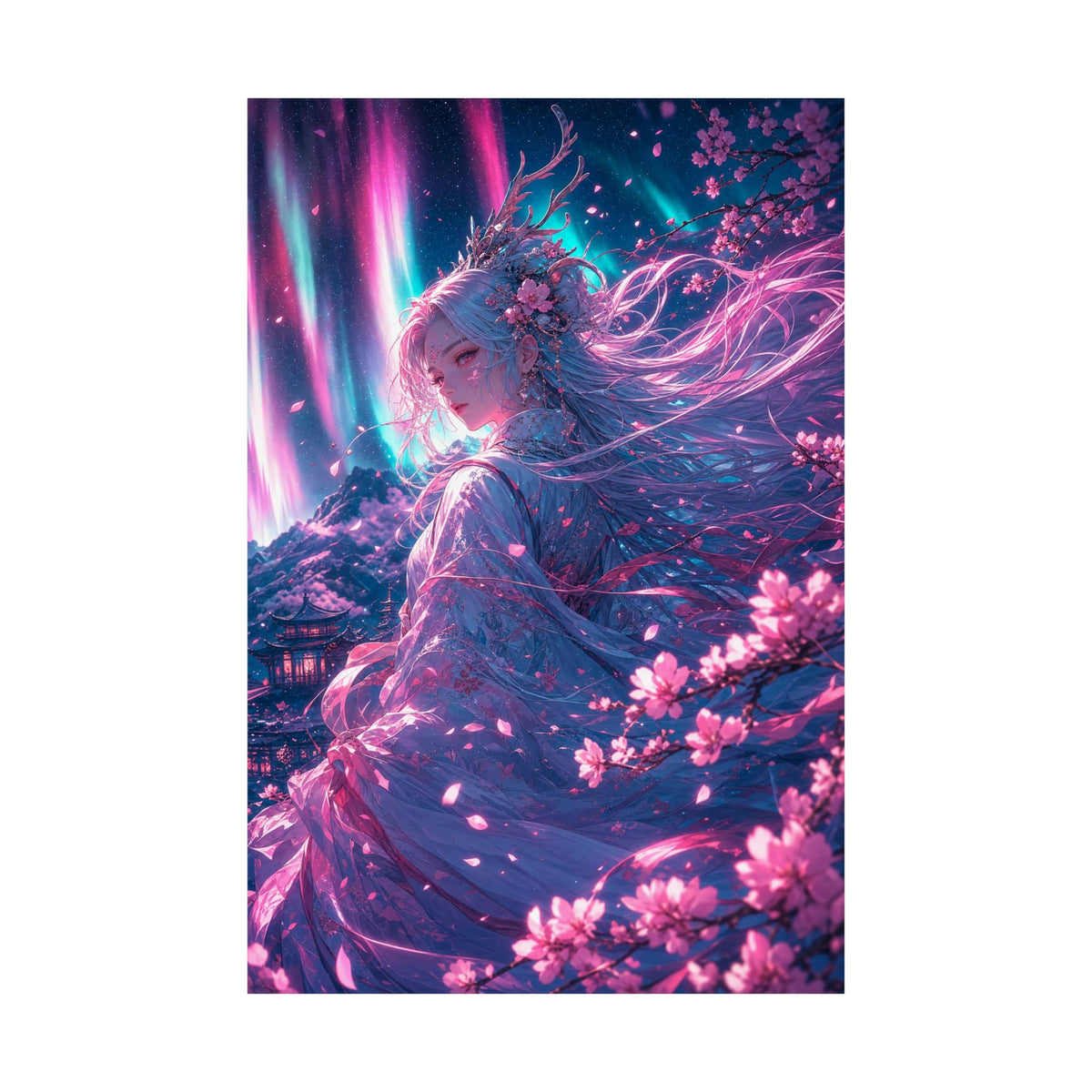 Spirit Of The Northern Lights - Anime Manga Art Print (Matte Poster) - Moikas