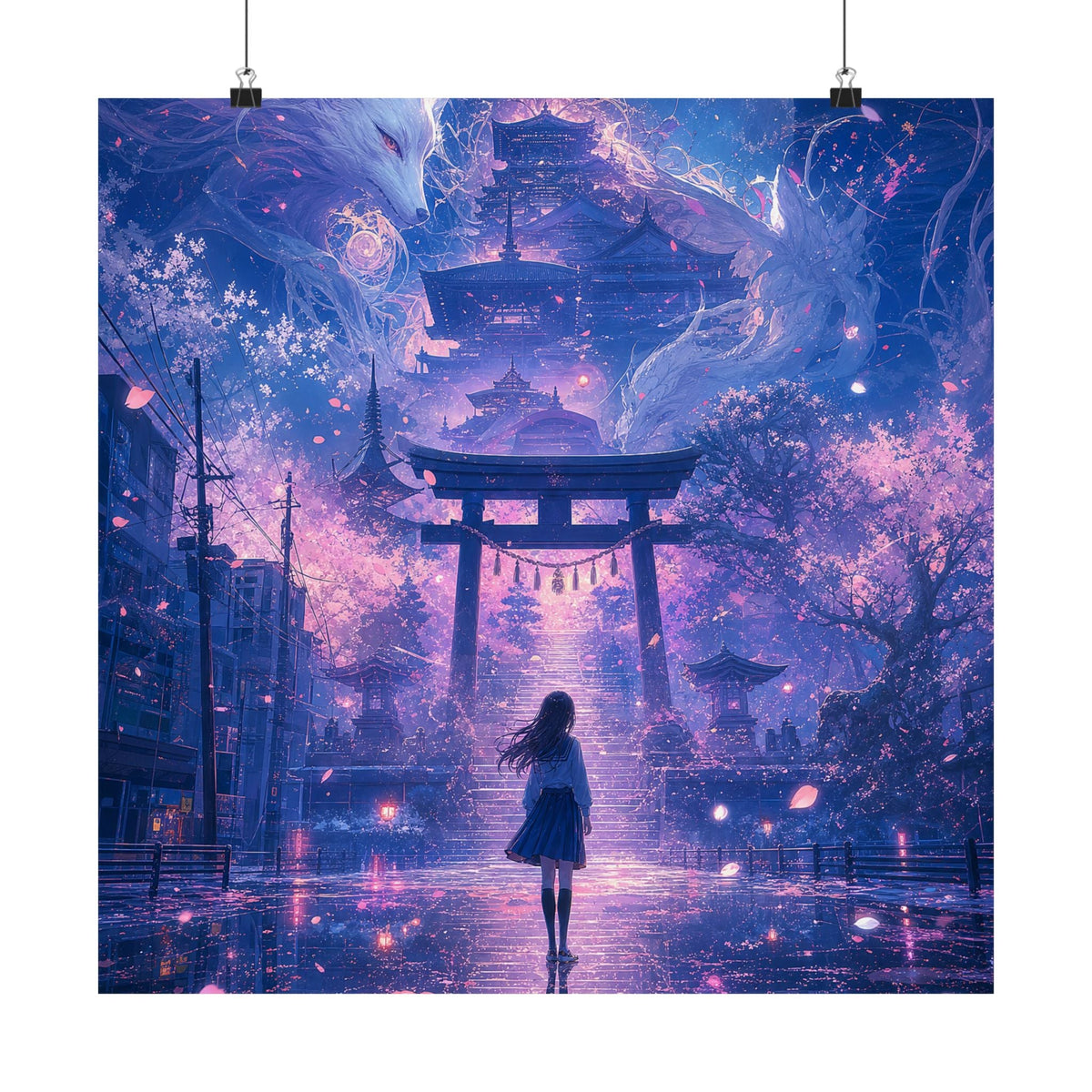 Spirit World Overlapping With Reality - Anime Manga Art Print (Matte Poster) - Moikas