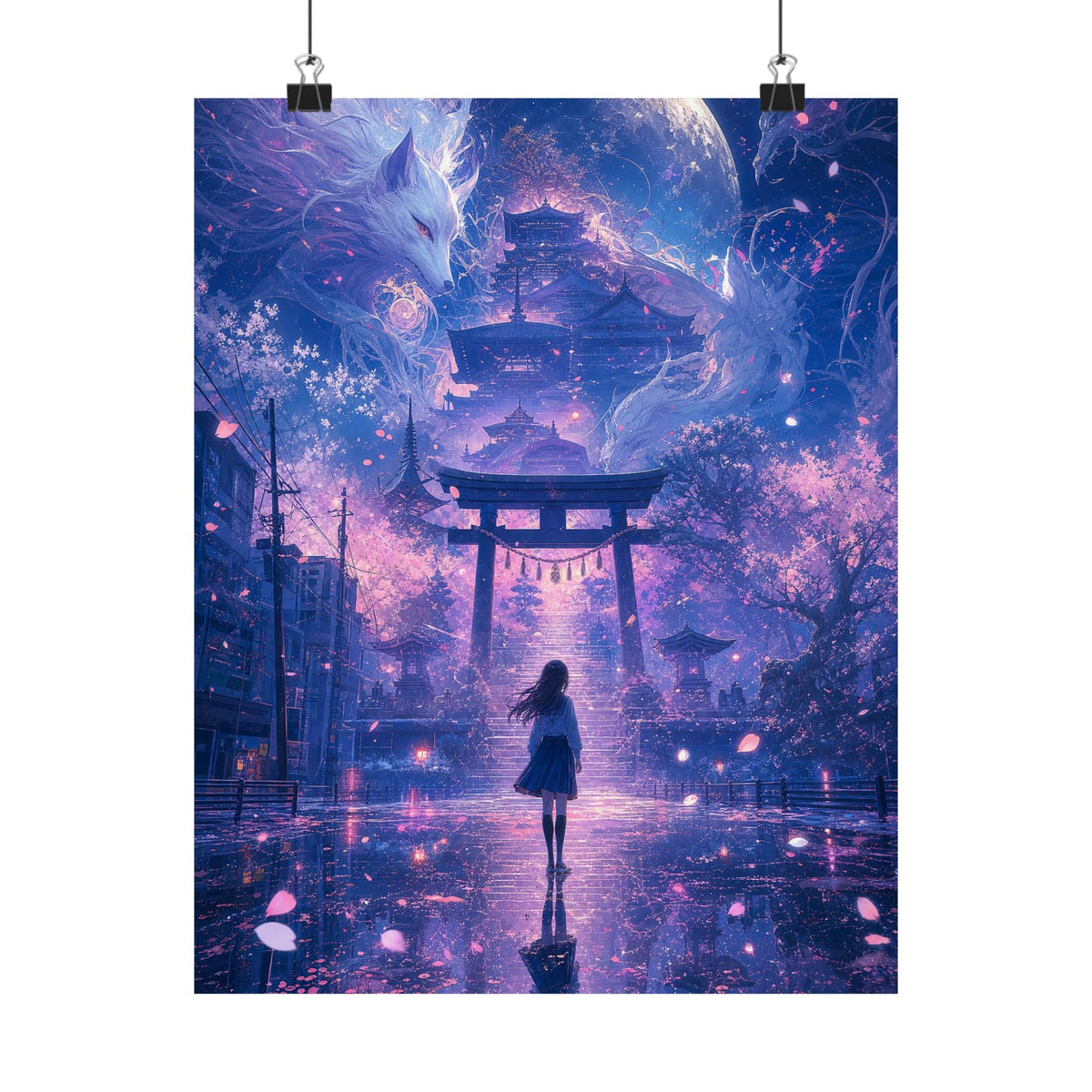 Spirit World Overlapping With Reality - Anime Manga Art Print (Matte Poster) - Moikas