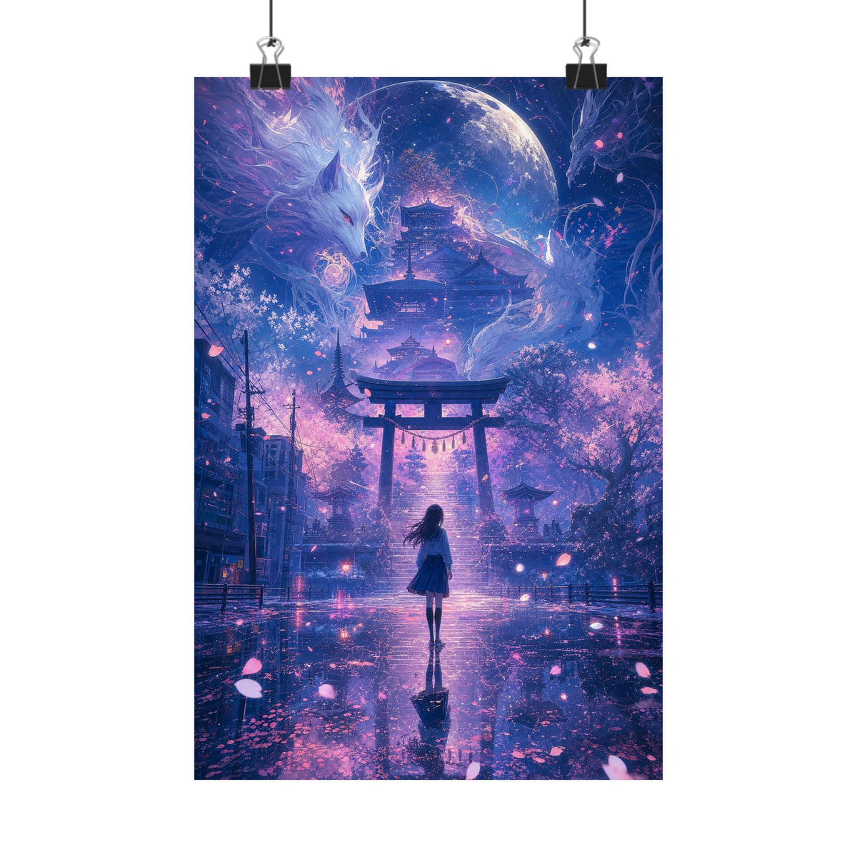 Spirit World Overlapping With Reality - Anime Manga Art Print (Matte Poster) - Moikas