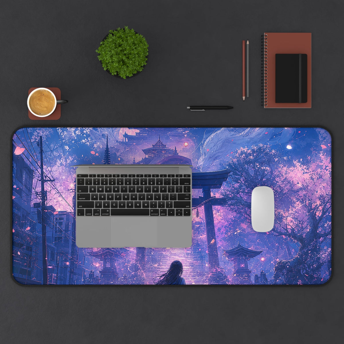 Spirit World Overlapping With Reality - Anime Manga Gaming Desk Mat - Moikas