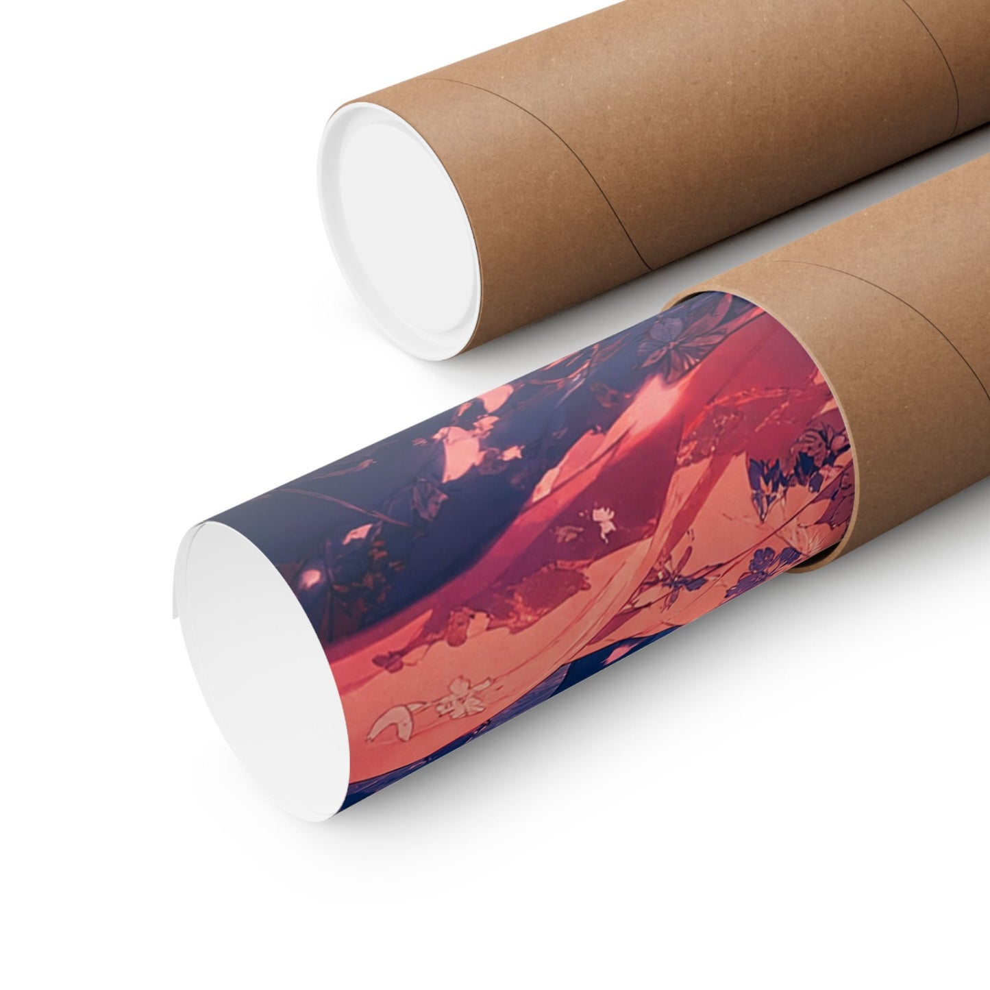 Street Festival With Paper Lanterns - Anime Manga Art Print (Matte Poster) - Moikas