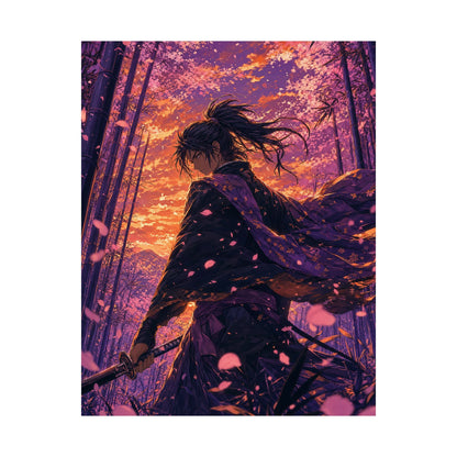 Swordsmin Bamboo Grove - Anime Manga Art Print (Matte Poster) - Moikas