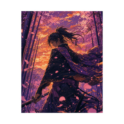 Swordsmin Bamboo Grove - Anime Manga Art Print (Matte Poster) - Moikas