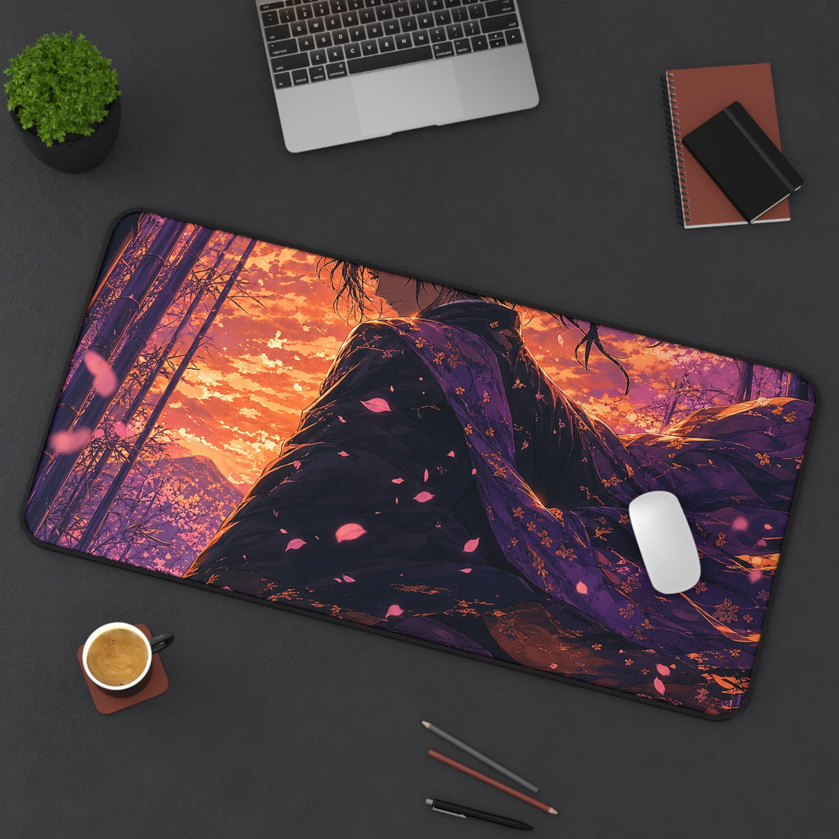 Swordsmin Bamboo Grove - Anime Manga Gaming Desk Mat - Moikas