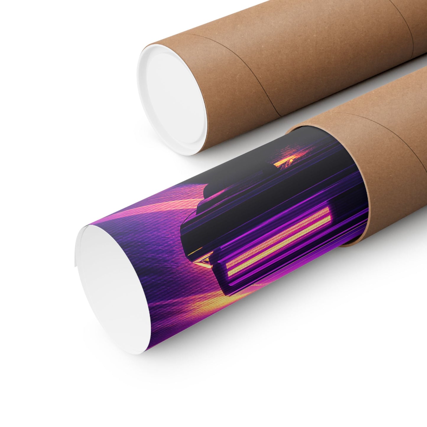 Synthwave Car Driving At Night - Gaming Culture Art Print (Matte Poster) - Moikas