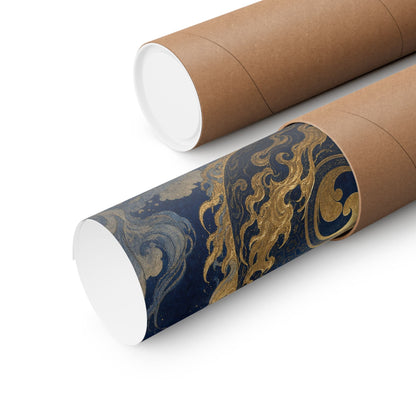 Tamfireball Floating - Japanese Mythology Art Print (Matte Poster) - Moikas