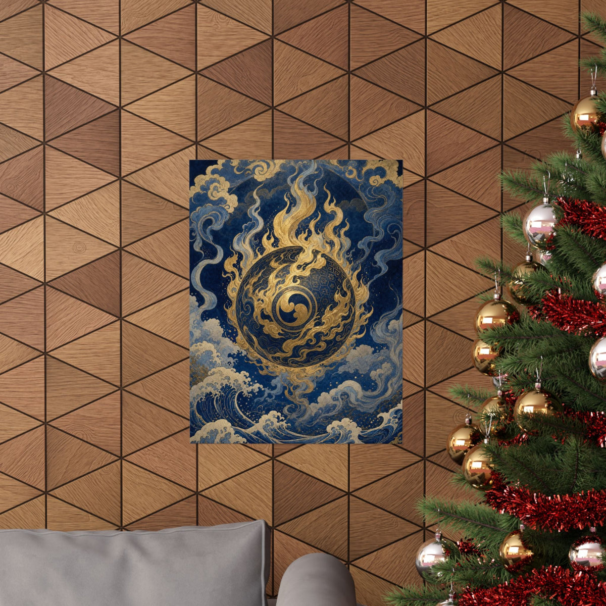 Tamfireball Floating - Japanese Mythology Art Print (Matte Poster) - Moikas