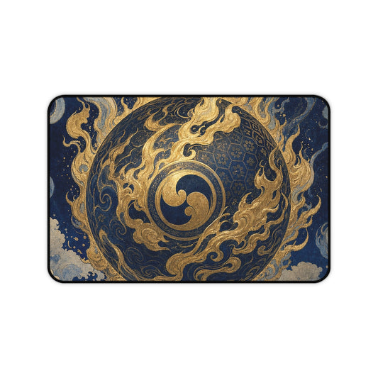 Tamfireball Floating - Japanese Mythology Gaming Desk Mat - Moikas
