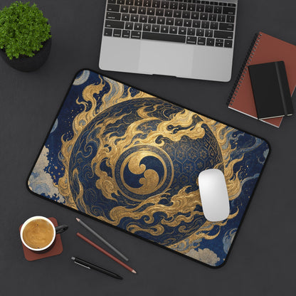 Tamfireball Floating - Japanese Mythology Gaming Desk Mat - Moikas