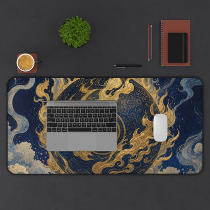 Tamfireball Floating - Japanese Mythology Gaming Desk Mat - Moikas
