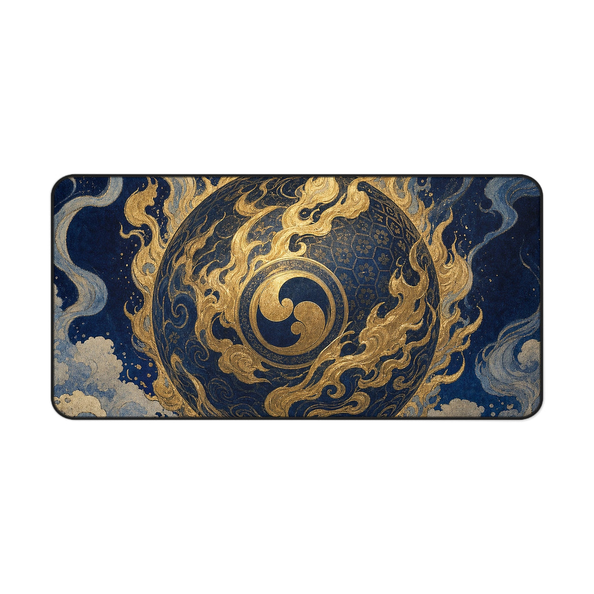Tamfireball Floating - Japanese Mythology Gaming Desk Mat - Moikas