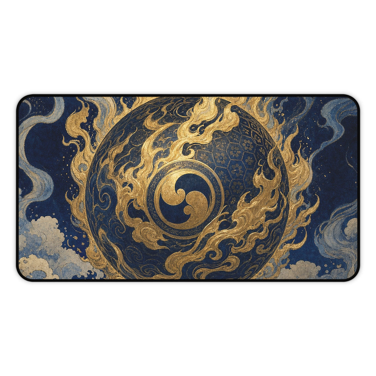 Tamfireball Floating - Japanese Mythology Gaming Desk Mat - Moikas