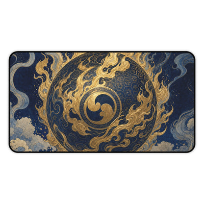 Tamfireball Floating - Japanese Mythology Gaming Desk Mat - Moikas