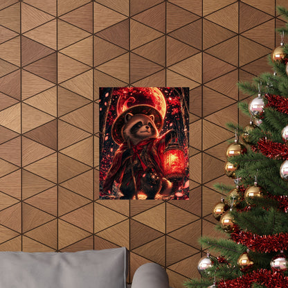 Tanuki In Forest - Anime Manga Art Print (Matte Poster) - Moikas