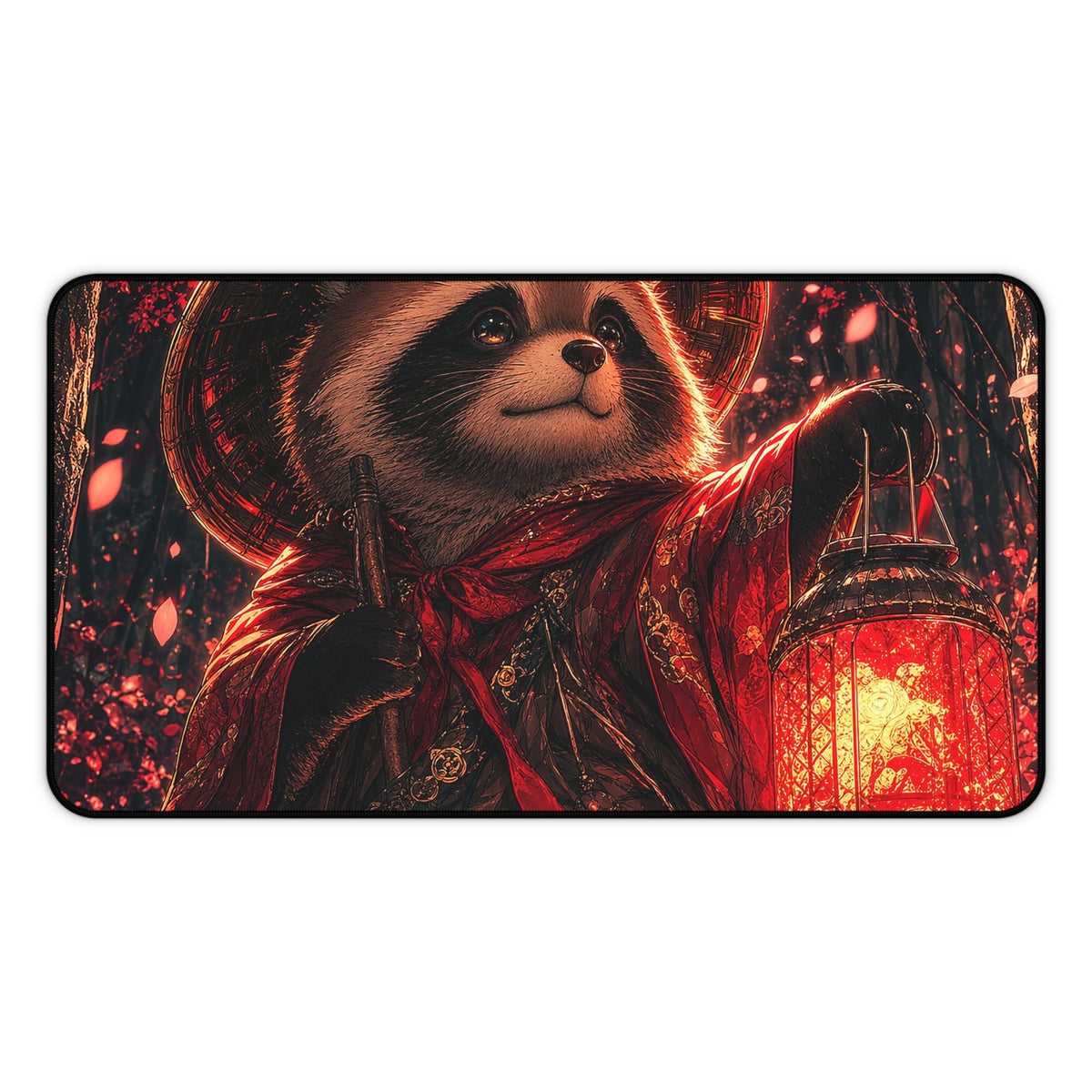 Tanuki In Forest - Anime Manga Gaming Desk Mat - Moikas