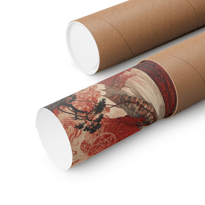 Tengu With Fon Mountain - Japanese Mythology Art Print (Matte Poster) - Moikas