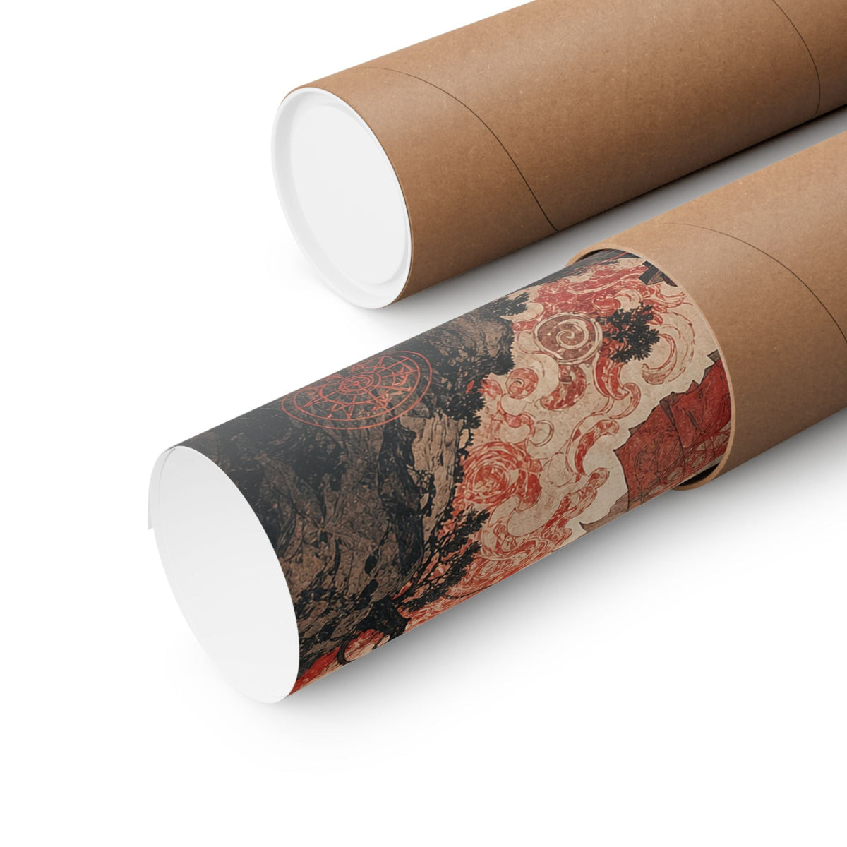 Tengu With Fon Mountain - Japanese Mythology Art Print (Matte Poster) - Moikas