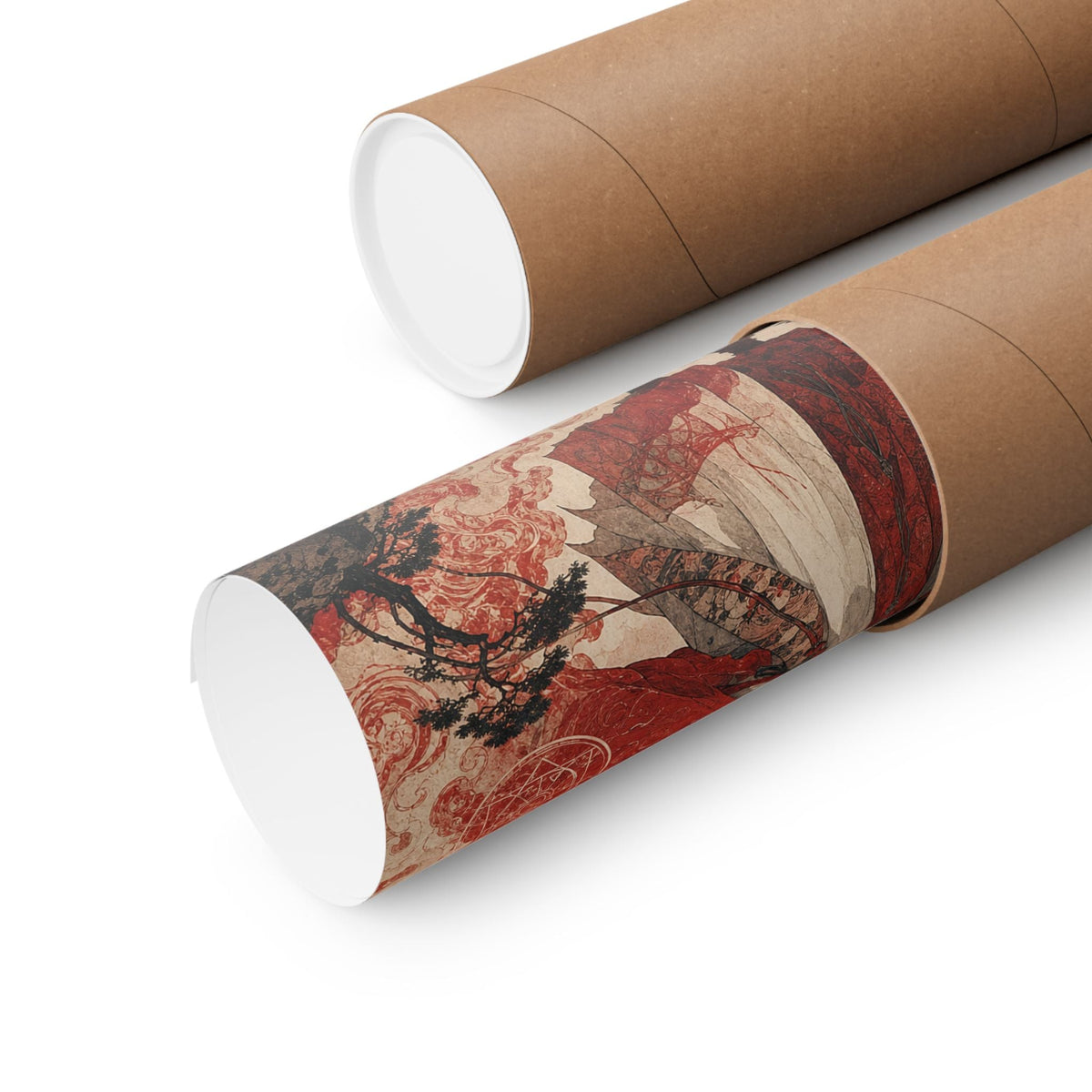 Tengu With Fon Mountain - Japanese Mythology Art Print (Matte Poster) - Moikas