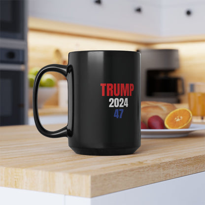 TRUMP 2024 Election Mug | Inspirational Cup, Video Game Coffee Cup, Office Or Election Gift | Black Coffee Mug (11/15oz) - Moikas