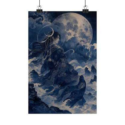 Tsukuyomi Moon God - Japanese Mythology Art Print (Matte Poster) - Moikas