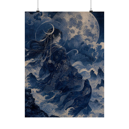 Tsukuyomi Moon God - Japanese Mythology Art Print (Matte Poster) - Moikas