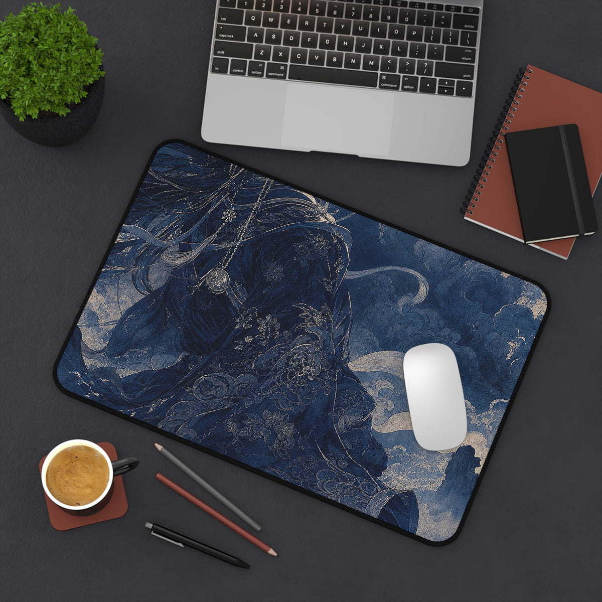 Tsukuyomi Moon God - Japanese Mythology Gaming Desk Mat - Moikas