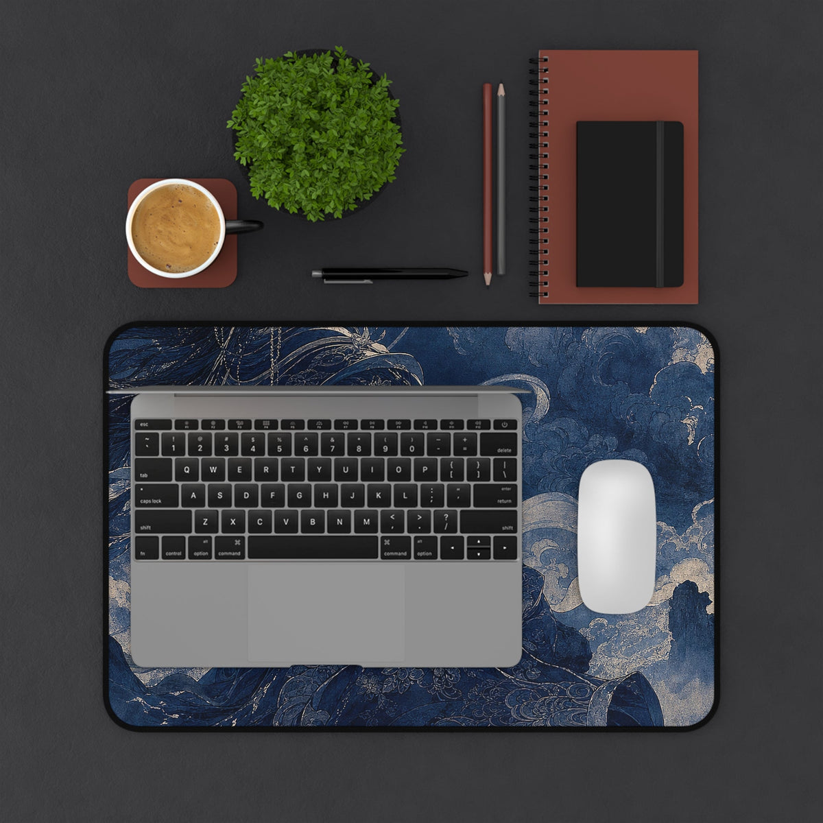 Tsukuyomi Moon God - Japanese Mythology Gaming Desk Mat - Moikas