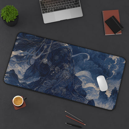 Tsukuyomi Moon God - Japanese Mythology Gaming Desk Mat - Moikas
