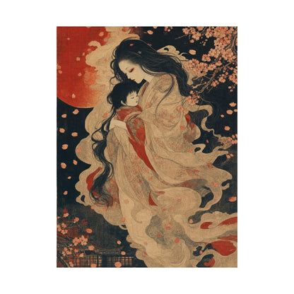 Ubume Ghost Mother - Japanese Mythology Art Print (Matte Poster) - Moikas
