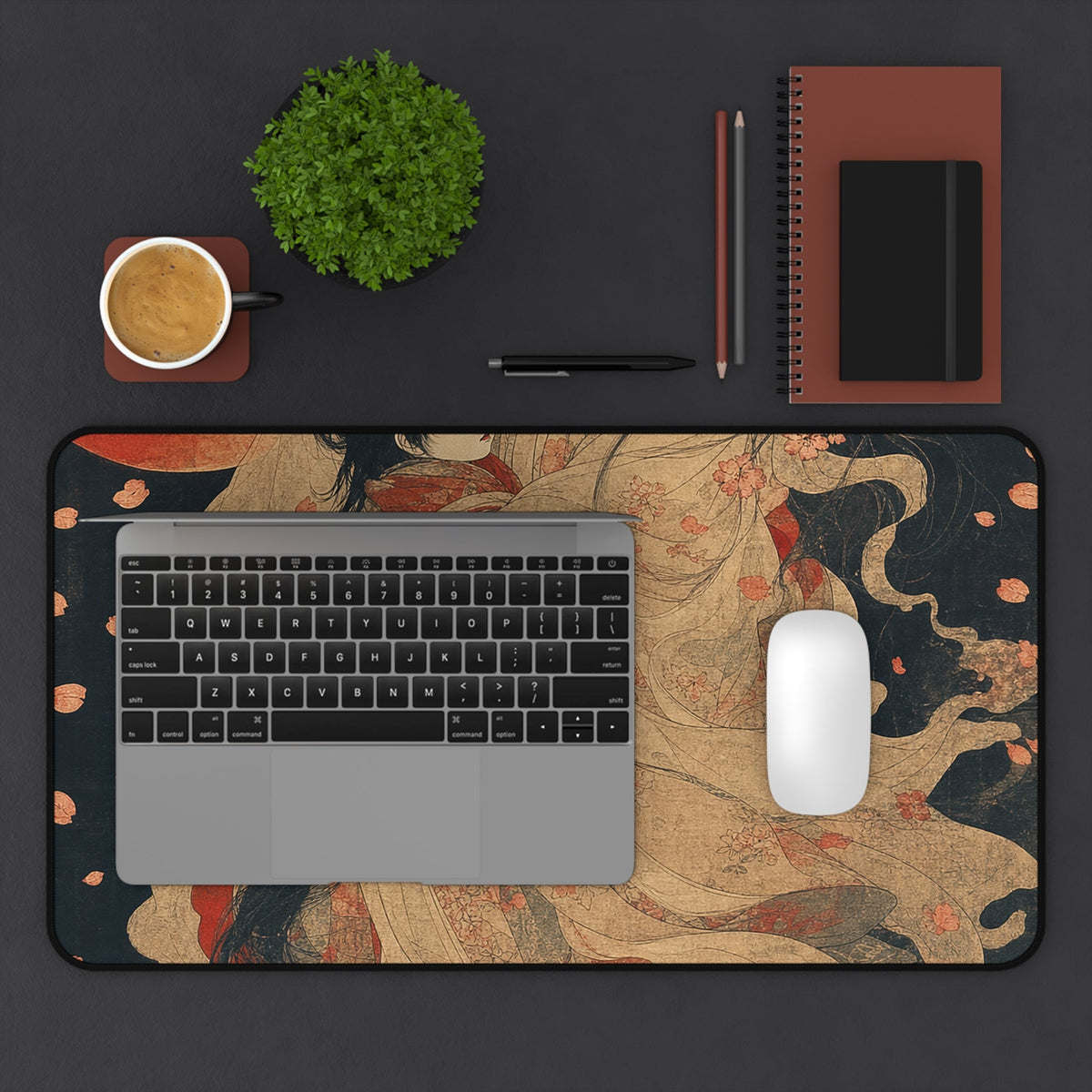 Ubume Ghost Mother - Japanese Mythology Gaming Desk Mat - Moikas