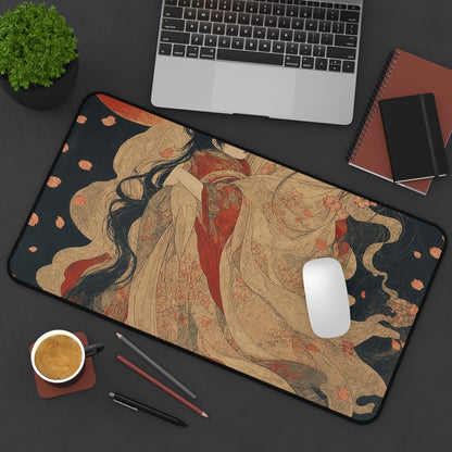 Ubume Ghost Mother - Japanese Mythology Gaming Desk Mat - Moikas