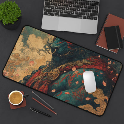 Ushi Oni Ox Demon - Japanese Mythology Gaming Desk Mat - Moikas