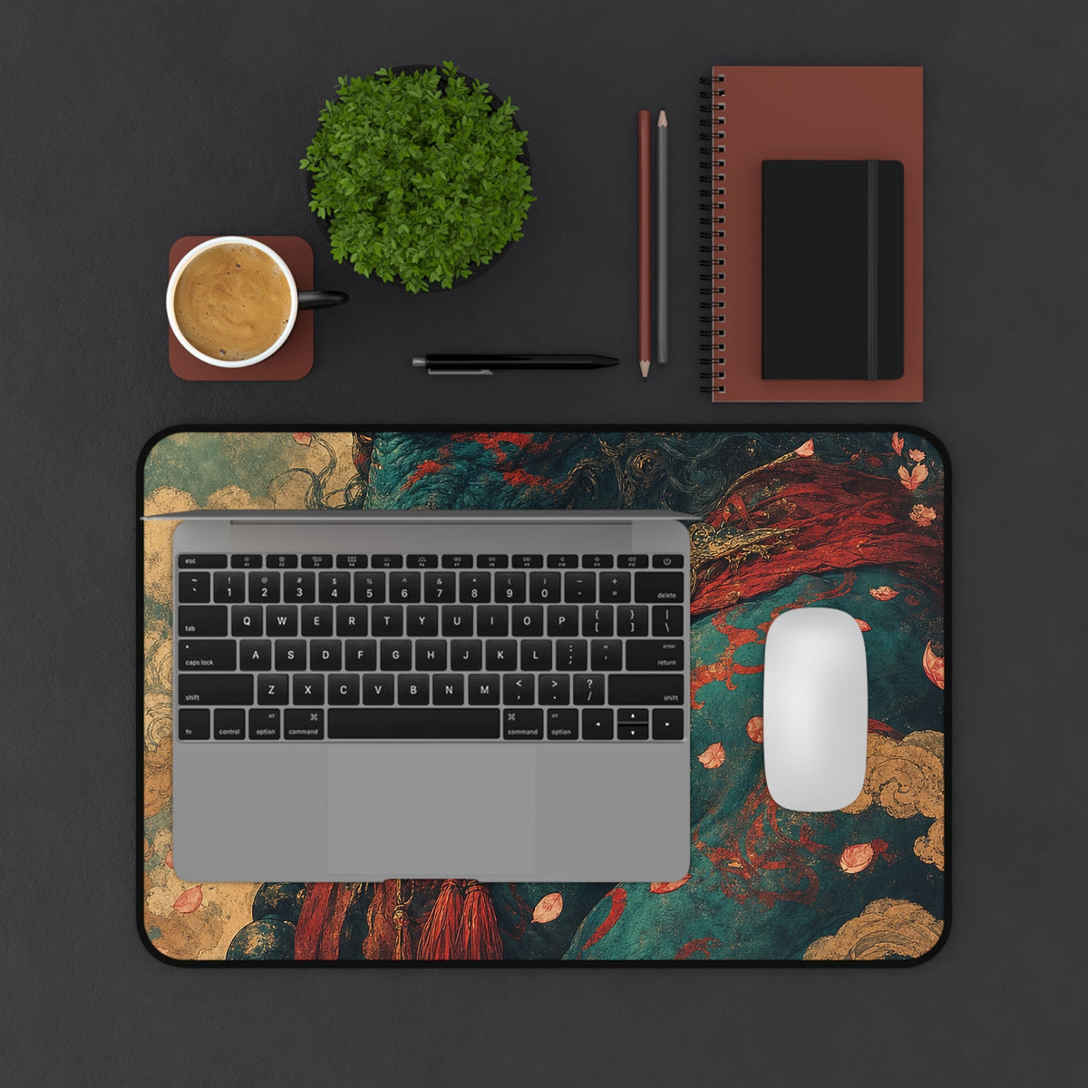 Ushi Oni Ox Demon - Japanese Mythology Gaming Desk Mat - Moikas