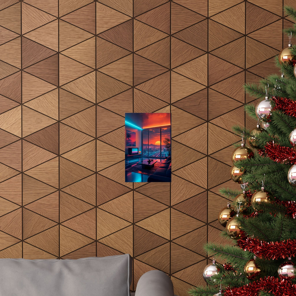 Vaporwave Aesthetic Room - Gaming Culture Art Print (Matte Poster) - Moikas