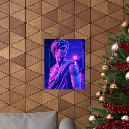 Vaporwave Greek Statue - Gaming Culture Art Print (Matte Poster) - Moikas