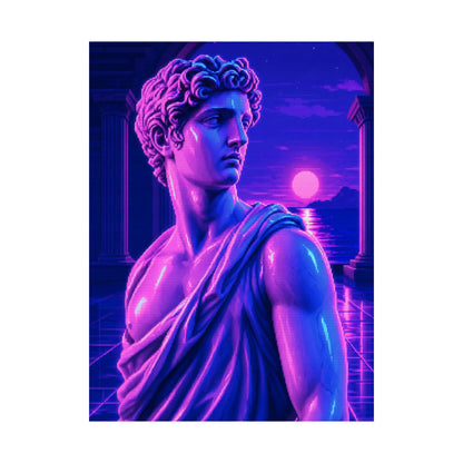 Vaporwave Greek Statue - Gaming Culture Art Print (Matte Poster) - Moikas
