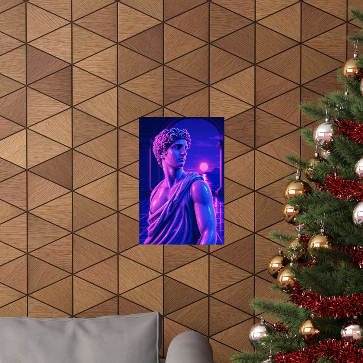 Vaporwave Greek Statue - Gaming Culture Art Print (Matte Poster) - Moikas