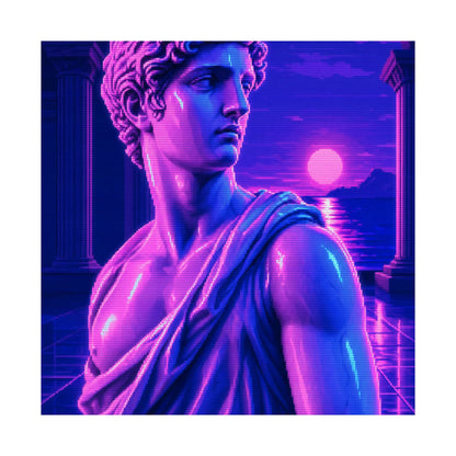 Vaporwave Greek Statue - Gaming Culture Art Print (Matte Poster) - Moikas