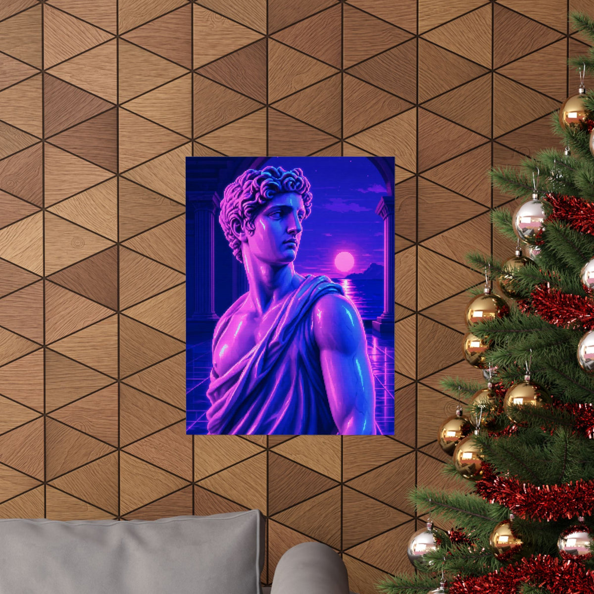 Vaporwave Greek Statue - Gaming Culture Art Print (Matte Poster) - Moikas