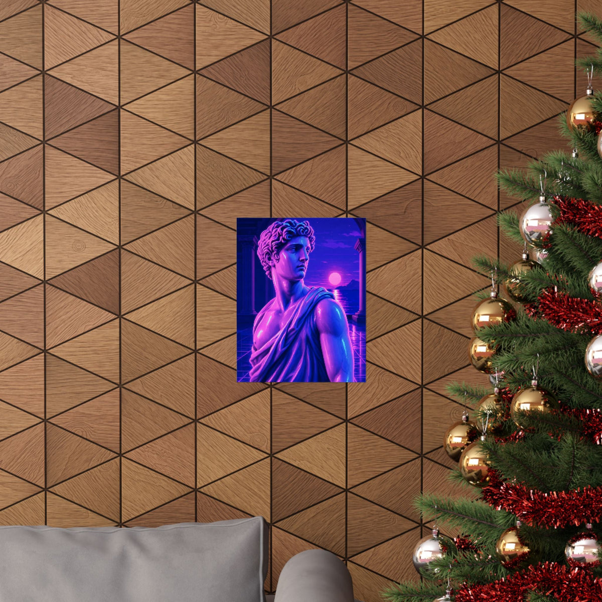 Vaporwave Greek Statue - Gaming Culture Art Print (Matte Poster) - Moikas