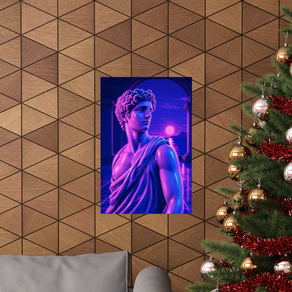 Vaporwave Greek Statue - Gaming Culture Art Print (Matte Poster) - Moikas
